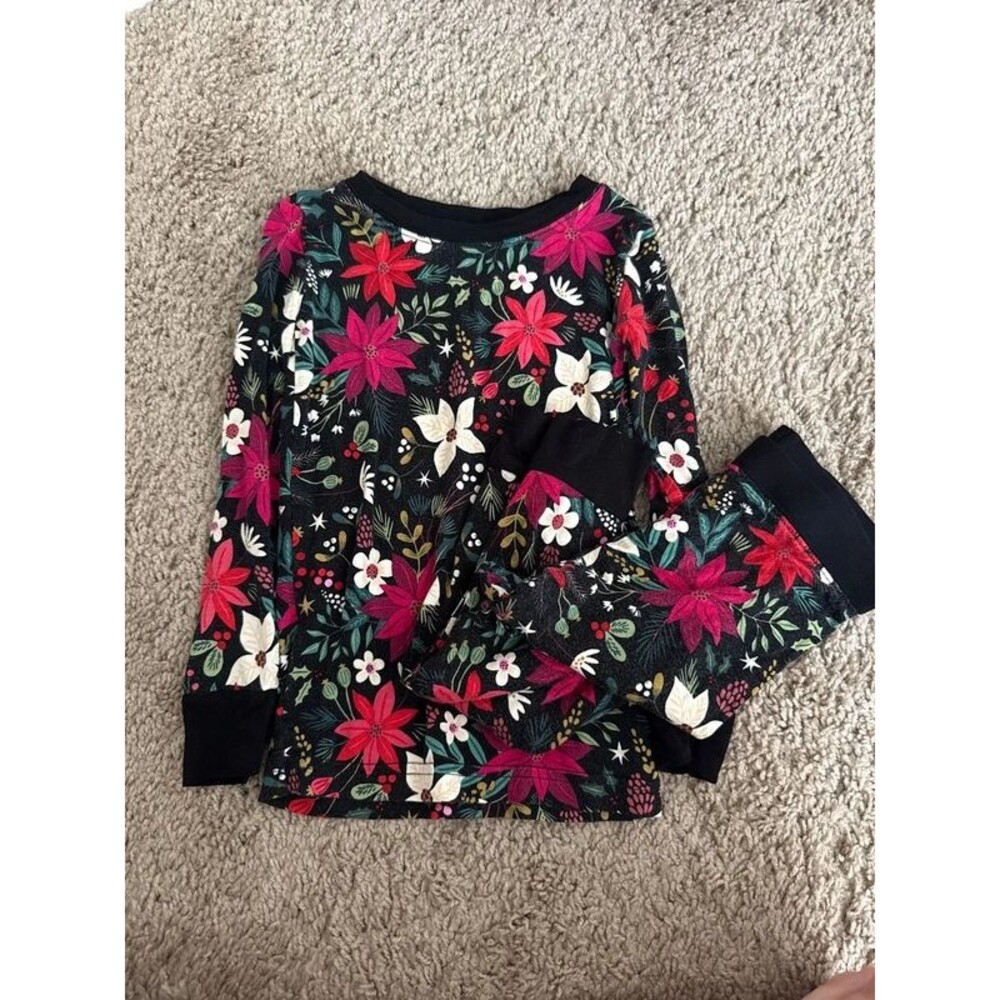 Little Sleepies Berry Merry Poinsettia Pajama Set 2T